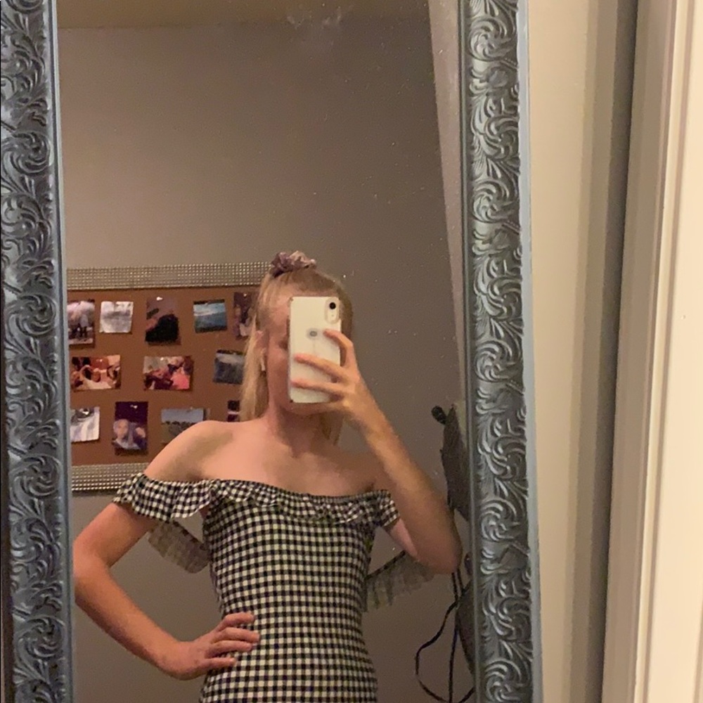 checkered body suit
